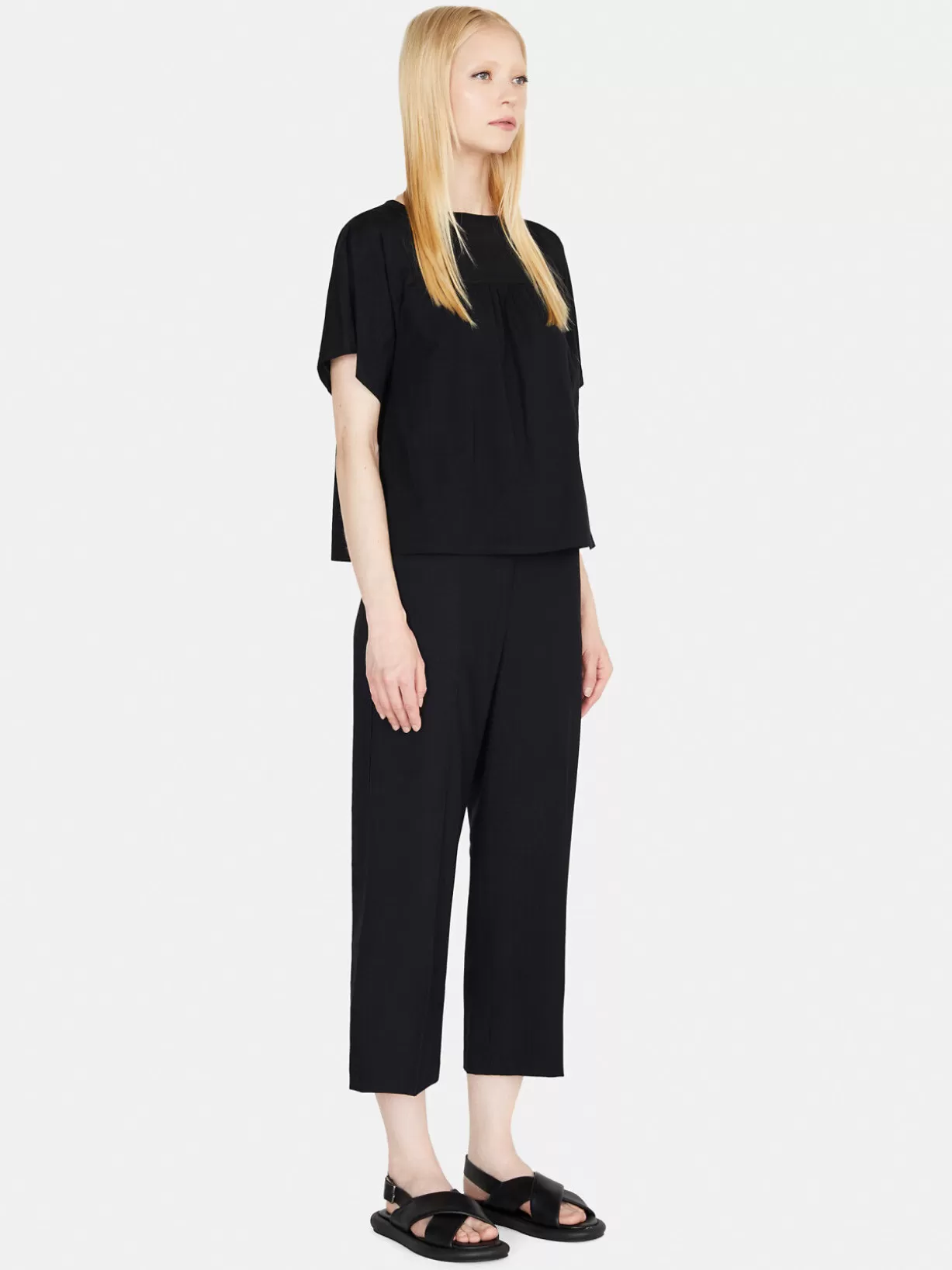 Cropped High-Waisted Trousers<Sisley Online